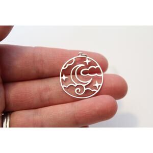 Sterling Silver Openwork Night Sky Pendant